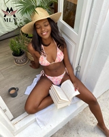 Maillot de bain en maille, Sexy, personnalisé, ensemble deux pièces, Bikini, vêtements de plage, nouvelle collection, 2023