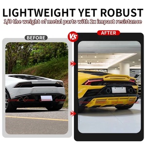 ชุดแปลงกันชนหลังสไตล์ Huracan EVO คาร์บอนไฟเบอร์ ดิฟฟิวเซอร์หลัง FRP ชุดแต่งกันชนพร้อมท่อไอเสียแบบไหลสูง - Product Image 2