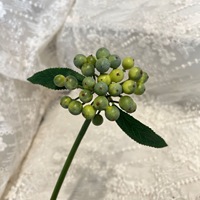 Baies artificielles en mousse, fleurs séchées, fausses fleurs, décorations haut de gamme pour la maison et les mariages, vente en gros transfrontalière, matériau PVC, teinture extérieure