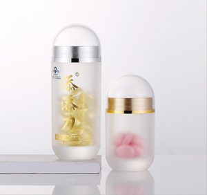 Wholesale high quality 40ml PS clear pill plastic bottle thick wall pharmaceutical pill bottle capsule pill container & gold cap
