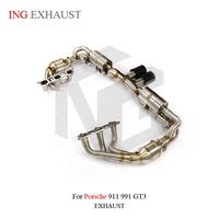 ING SUS304 Colector de escape de longitud igual + Tubo en X para Porsche 991 GT3 3.8L/4.0L 2013-2019 |   Sistema Valvetronic Completo