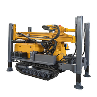 Machine de forage de puits d'eau pneumatique et hydraulique sur châssis chenillé MKD-200, équipement de forage de 200 m avec capacité de franchissement stable