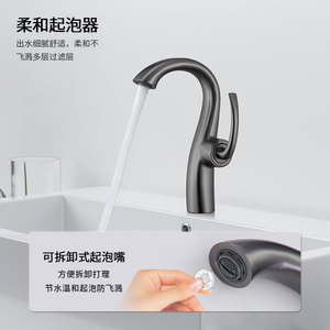 Retro Style Basin Faucet Single Handle Ceramic Valve Deck Mounted <b>Black</b> Brass Faucet for Bathroom Sink - Product Image 1