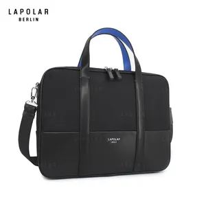 LAPOLAR China Manufacturer Men Handbags Leather Mens Bags Genuine Leather Custom Laptop Handbags Briefcase Portable Shoulder Bag