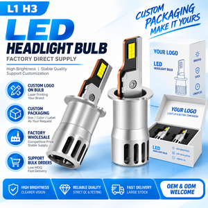 Faros LED L1 H3 para Camión, Tubo de Cobre para Refrigeración, Bombilla de 35W, Disipación de Calor, Plug and Play, Proveedor de Autopartes en Stock - Product Image 1