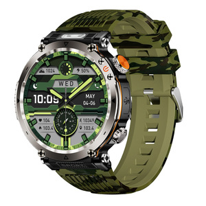 HT30 Camouflage Outdoor <strong>Smart</strong> <strong>Watch</strong> Flashlight Compass Sports IP68 Waterproof 600mAh Battery Voice Calling Unisex Worldwide - Product Image 2