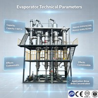 Evaporador Continuo Multietapa Flash para Desalinización de Agua de Mar y Concentración de Salmuera, SS304, CE, ISO, para Procesamiento Químico