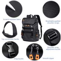 Sac à dos de sport design avec motif uni, compartiment interne pour ordinateur portable - Sac à dos décontracté et tendance