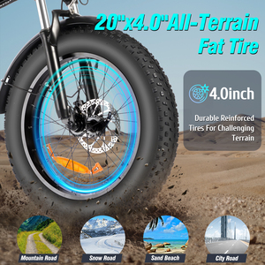 Vélo de montagne pliable à pneus larges Ridstar 48v 15ah pour adultes, vélo de loisirs urbain, vélo pliable de ville, vélo électrique Q20 - Product Image 3