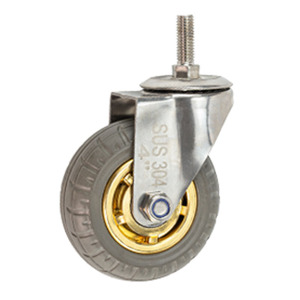 2.5/3/4/5 inch stainless steel Plastic <b>Wheel</b> Castor rubber Swivel Caster PP Core rubber Castor <b>Wheels</b> <b>for</b> <b>Trolley</b> silent Castors - Product Image 4