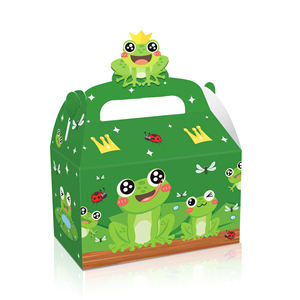 Caja de papel temática de rana, <span class=keywords><strong>príncipe</strong></span>, hoja de loto, Caracol, caja de regalo para fiesta, decoraciones - Product Image 5