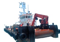 Grue marine articulée hydraulique de qualité supérieure pour bateaux de relevé, barges de soutien et services de fret portuaire local