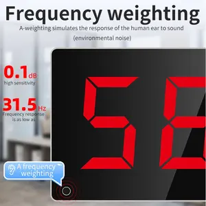 शोर डिटेक्टर डेसिबल ध्वनि स्तर मीटर बड़ी स्क्रीन दीवार घुड़सवार डिजिटल पेशेवर rc2710 - Product Image 4