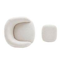 Fauteuil moderne en tissu Boucle à une place pour salon et appartement