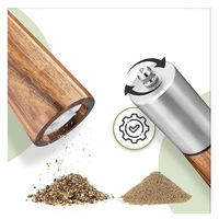 Moulin à poivre manuel en acier inoxydable et bois pour cuisine, ustensile de cuisine