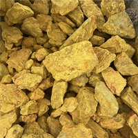 Matière première naturelle, spécimen minéral de realgar jaune, pierre brute, soufre naturel, orpiment à vendre