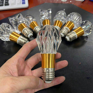 Ampoule LED en cristal YIHAN, culot E27, AC 85-265V, forme B12, 2700K, blanc chaud doux, finition dorée, télécommande - Product Image 1