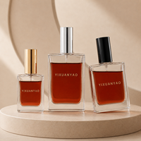 Flacon de parfum en verre rechargeable personnalisé avec logo, 30 ml, 50 ml, 100 ml, flacon de parfum carré vide avec vaporisateur