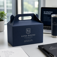 Biologisch Abbaubare Restaurant-Catering-Lunchbox mit Fenster Premium Karton Bäckerei-Verpackung Takeaway Catering Lebensmittelbehälter