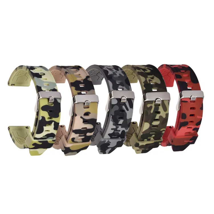 22mm Camo Band GT2 Strap Silicone Watch Bands For Huawei Sports Wrist Bracelet 24mm For Galaxy Watch Gear s3 Amazfit Smart Strap