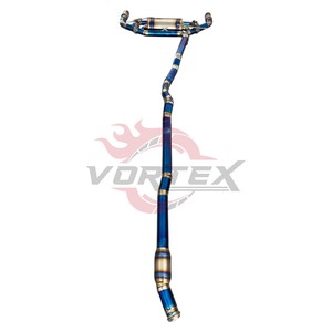 Garniture de pot d'échappement Vortex Titanium Heat-Blue Burned pour M135i F40 XDrive |   Ultra-léger 1,2 mm |   Échappement universel - Product Image 2