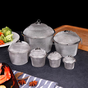 304 Paslanmaz Çelik File Çay Baharat Kutusu, Sıcak Tencere Çorbası, Pişmiş Et Baharatı, Kahve Çay Araçları için File Sepet Süzgeç - Product Image 1