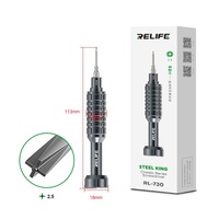 Tournevis RELIFE RL-730 Steel King Classic Series, embout en acier S2, design extérieur en alliage d'aluminium