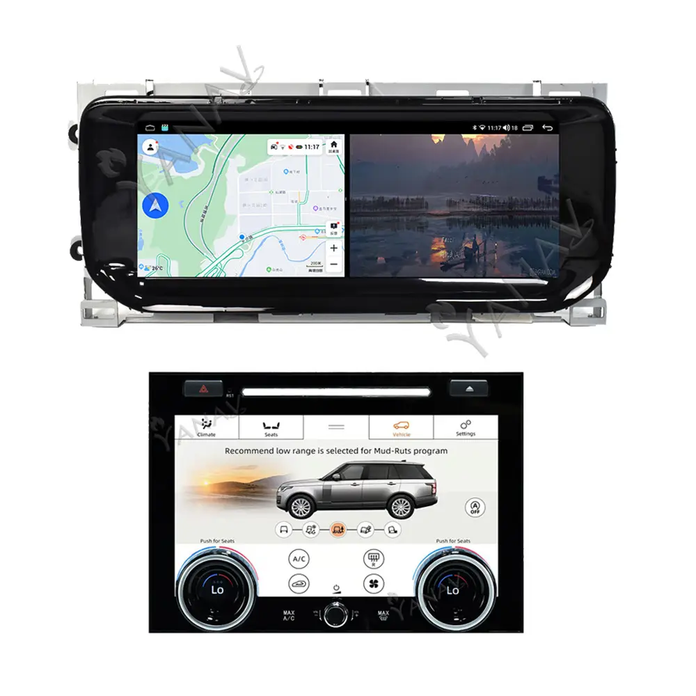 CarPlay - Reprodutor multimídia para carros com navegação GPS, rádio multimídia Android 12 para Land Rover Range Rover Sport L494 Vogue L405 2013-2017