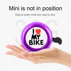 Campanelli da bicicletta personalizzati piccolo bel Volume chiaro colore ricco che amo il Logo della mia bici corno manubrio da viaggio sicuro - Product Image 4