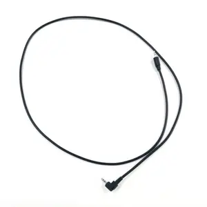 Black 26awg Angled Male To Male Audio Cable 1.5m 2.5mm Audio Jack Cable