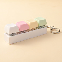 Creative Mechanical Keyboard Macaron Color Palette Keycap Keychain Stress Relief Keyboard Toy Souvenir Promotion Gift Bulk