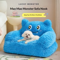 Winterwarmes Hundebett für Kleine/Mittlere Hunde & Bichon Frises Abnehmbarer Waschbarer Bezug Haustier-Sofa Hundehütte für den Innenbereich