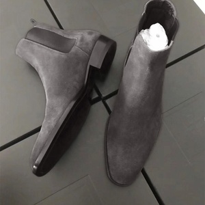 Fashion <b>Pointed</b> Toe Chelsea Boots Men Suede Leather Snow Boots Shoes for Men - Product Image 1