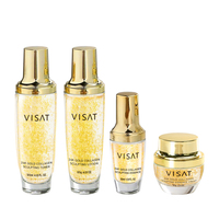 Kit de soin du visage 4 pièces anti-âge et éclaircissant au collagène minéral d'escargot et or 24 carats, fabrication OEM/ODM