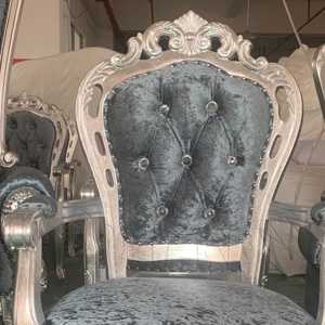 Chaise Mariage Royal Trône Chaises Fauteuils de Salle à Manger en Bois Chaise Classique <span class=keywords><strong>Baroque</strong></span> Côté Trône Chaises pour Salle à Manger Événements - Product Image 5