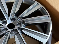 Pour L322 22x9.5 5x120 ET45 CB72.56 Jantes en alliage de luxe noires à face usinée pour tout-terrain