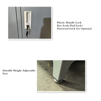 Armoire moderne en acier à 6 portes pour chambre à coucher, bureau, atelier, maison, école, hôtel avec solution de rangement inclinable réglable