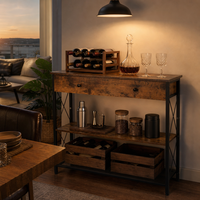 Console de luxe moderne en bois avec armoire pour salon, salle à manger, entrée, villa, hôtel, chambre, ferme, école