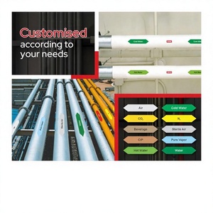 Industrial Arrow Labels for Beverage and Wine Pipe Flow Direction Safety Marking Scratchproof & Waterproof - Product Image 1