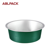 Vente directe du fabricant de l'emballage alimentaire jetable feuille d'aluminium cuisson pouding tasse ronde moule boîte d'emballage alimentaire