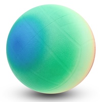 Ballon de volley-ball de plage personnalisé de 8 pouces, arc-en-ciel, PVC coloré, jouet doux au toucher