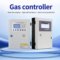 Contrôleur d'alarme gaz 8 canaux pour détecteur de gaz, panneau de commande de détecteur de fuite de gaz fixe RS485 Modbus avec écran LCD 220VAC