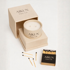 AIKUN OEM Private Label Scented <b>Candle</b> Soy Wax Jar <b>Candle</b> for Home Fragrance Brand Promotion Gift Set Factory Wholesale - Product Image 1