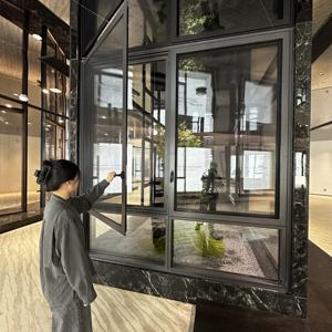 Style moderne personnalisé isolation insonorisée en aluminium avec moustiquaire double vitrage ouverture vers l'extérieur fenêtre à battant - Product Image 3