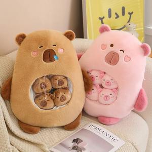 Capybara sac dessin animé triton <span class=keywords><strong>Animal</strong></span> Squishy Mini poupées en peluche oreiller bureau sieste nourriture Snack peluche Peluche cadeau en peluche jouet - Product Image 2