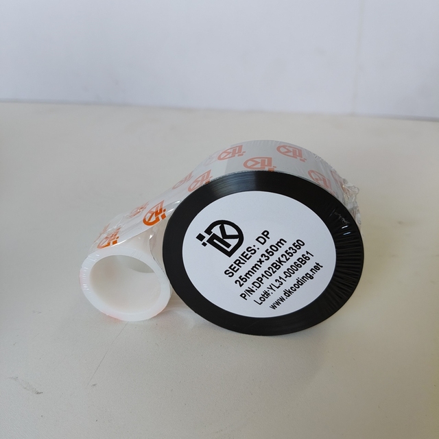 Dikai D241/D321/D118i DP25mmx350m High Temperature Heat Transfer Film PET BK Carbon Ink Mixed Base Printer Ribbon Made in China