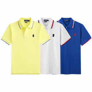 T-shirt décontracté en coton pour <span class=keywords><strong>homme</strong></span>, brodé, tendance, à manches courtes, <span class=keywords><strong>polo</strong></span> de golf de luxe pour <span class=keywords><strong>homme</strong></span> - Product Image 1