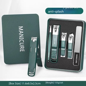 Ensemble de manucure et pédicure professionnel de haute qualité pour la maison, logo personnalisé, <span class=keywords><strong>coupe</strong></span>-<span class=keywords><strong>ongles</strong></span> et <span class=keywords><strong>coupe</strong></span>-<span class=keywords><strong>ongles</strong></span> en acier inoxydable complet dans une boîte pour hommes et femmes - Product Image 2