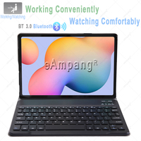 Turki Rusia Spanyol Ibrani Arab BT Casing Keyboard untuk Samsung Galaxy Tab A8 A 10.1 2019 A6 2016 S7 S6 Lite S5e S4