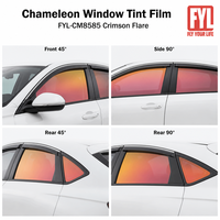 Film teinté caméléon pour vitres, film teinté caméléon pour pare-brise VLT80% IRR60-80%+ Réjection de chaleur UV99% Protection UV Voiture Auto